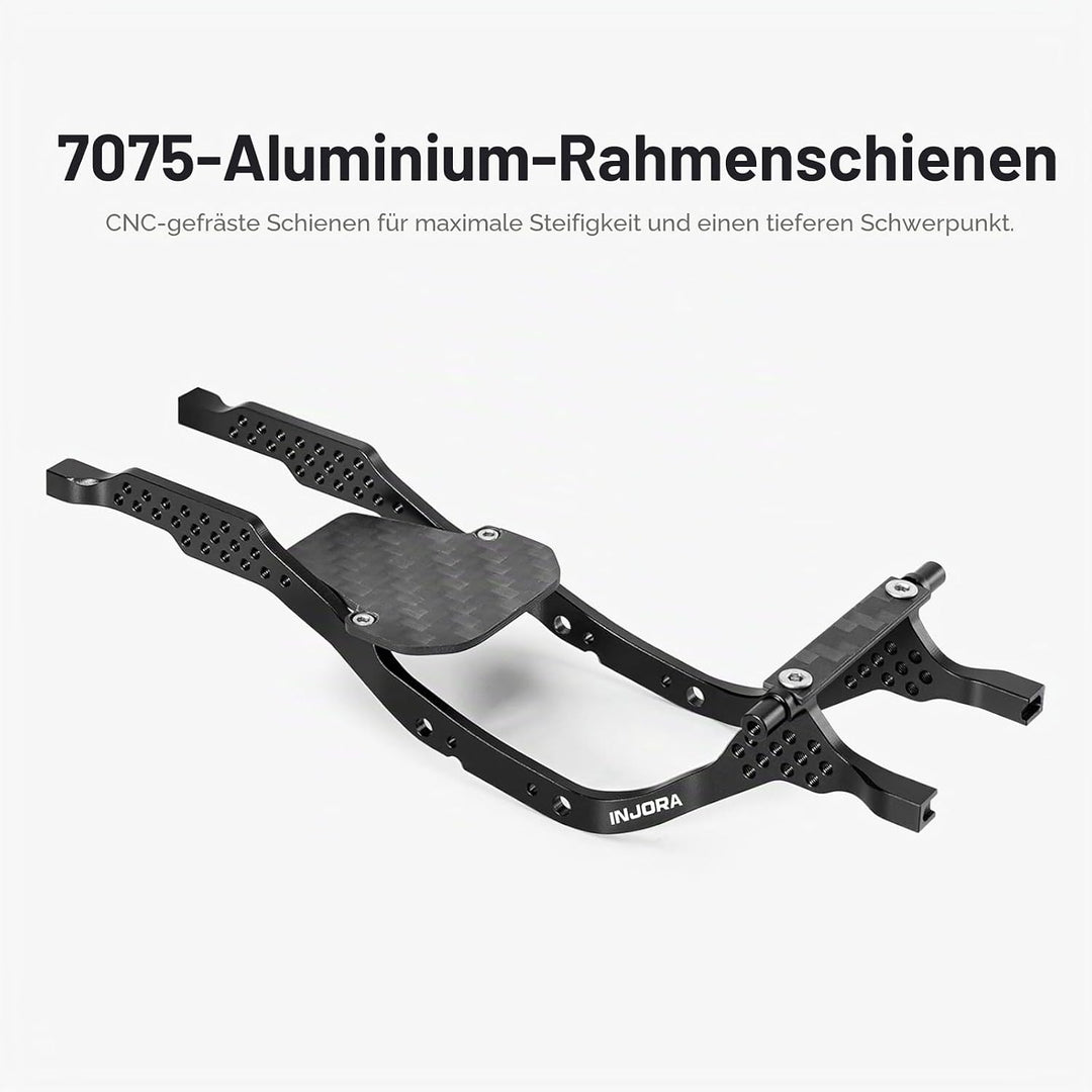INJORA LCG Aluminium Chassis Bausatz für 1/30 Axial SCX30 Chassis-Bausatz, Chassis-Bausatz