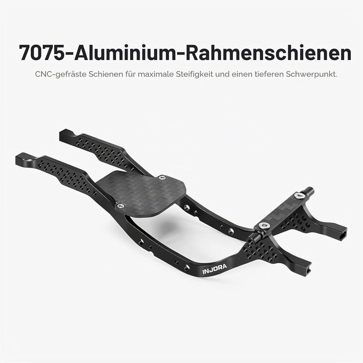 INJORA LCG Aluminium Chassis Bausatz für 1/30 Axial SCX30 Chassis-Bausatz, Chassis-Bausatz