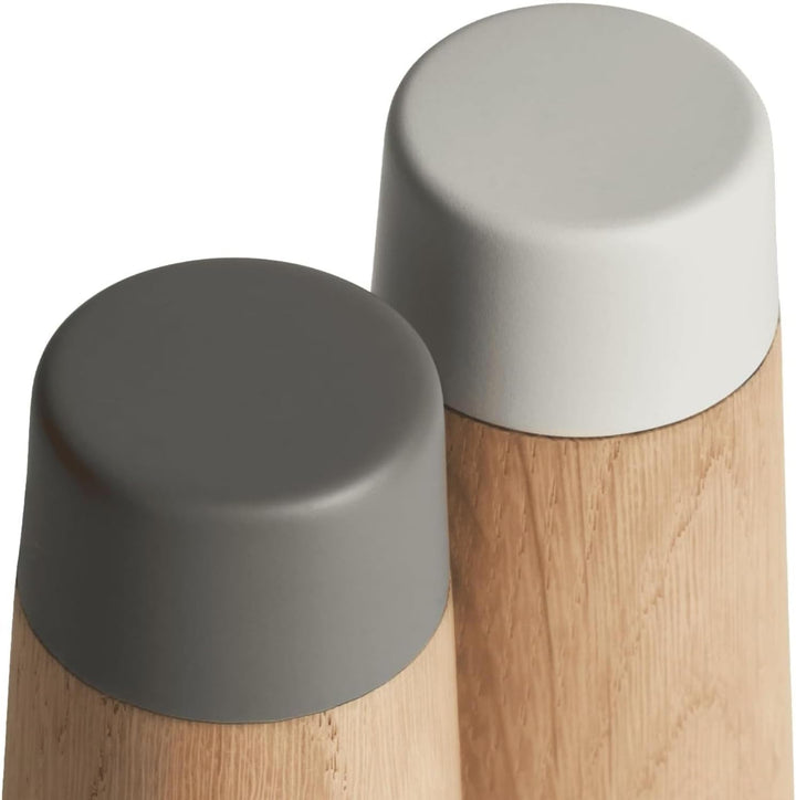 SPRINGLANE Salz & Pfeffermühle 2er Set aus Eichenholz & Beton, Gewürzmühle, Chilimühle, Verstellbare