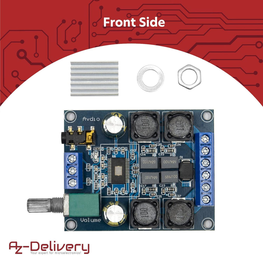 AZDelivery 3 x Digital Verstärker Platine Kompatibel mit TPA3116D2 mit zwei Kanal Stereo Verstärker,