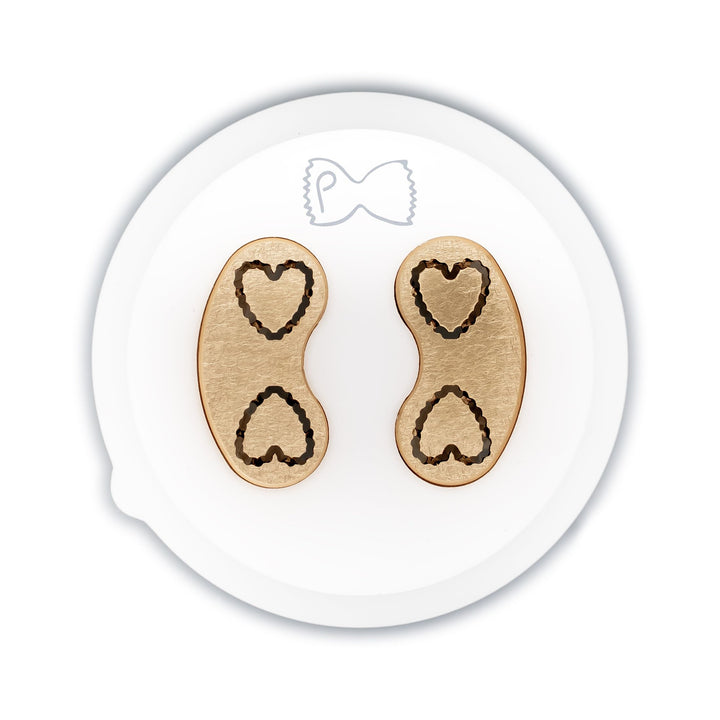 Pastidea - Matrize aus Bronze und POM Gestreifte Herzen kompatibel mit Philips Pasta Maker Avance un