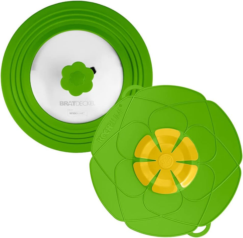 Kochblume & Bratdeckel Universaldeckel-Spar-Set | Kochblume L Ø 14-24 cm & Bratdeckel Ø 22-28cm | Sp