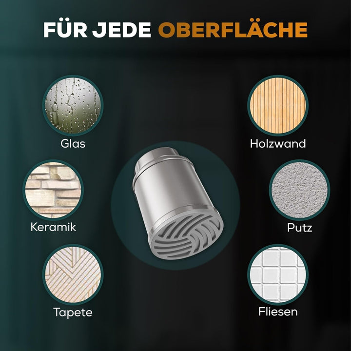 Klemmstange für Gardinen 120-170cm, Grau, Ø 32 mm, Duschvorhangstange ohne Bohren - Vorhangstange zu