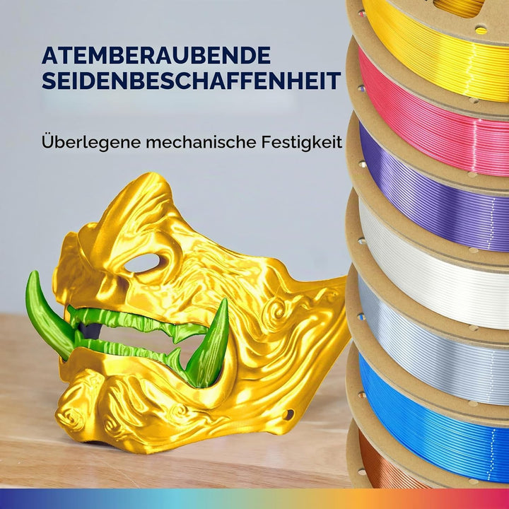 OVERTURE Dual Color Silk PLA Filament 1.75mm, 1kg 3D Drucker Filament Seide PLA, Massgenauigkeit +/-