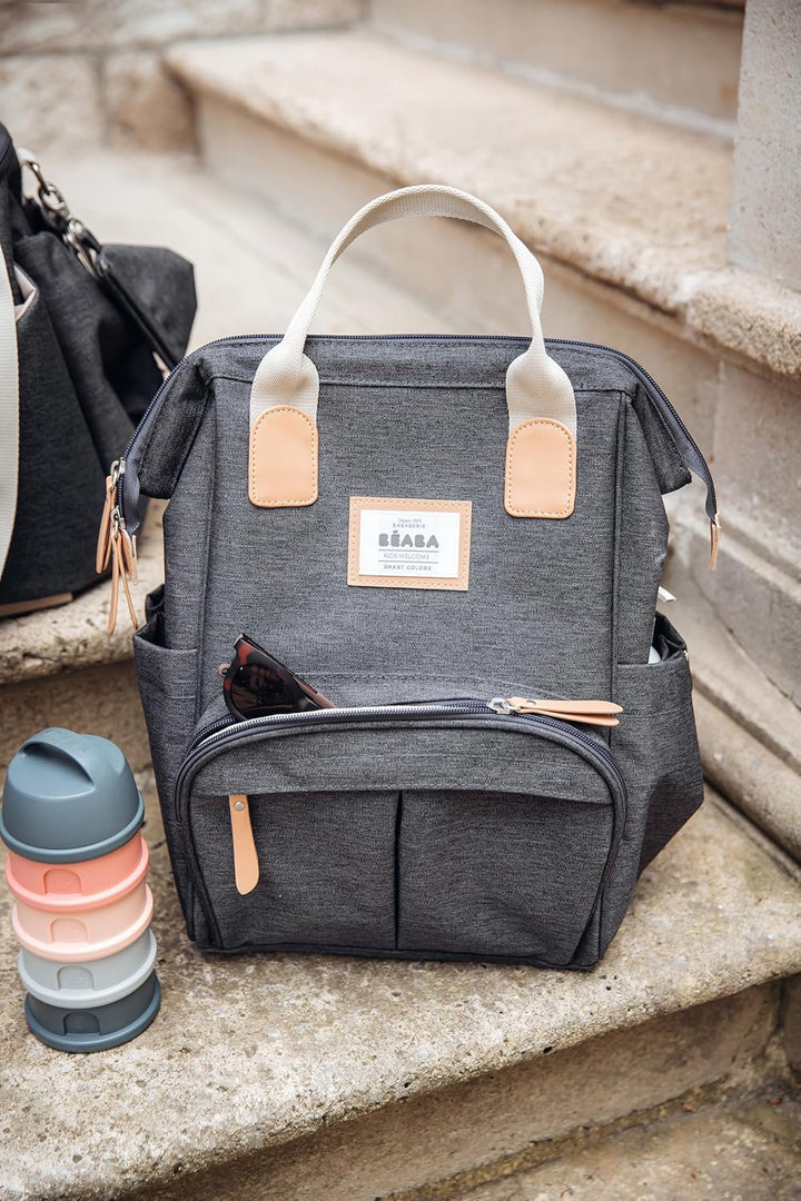 BÉABA, Wickelrucksack für Babys, Grosses Fassungsvermögen, Inklusive Wickelunterlage, Zahlreiche Fäc