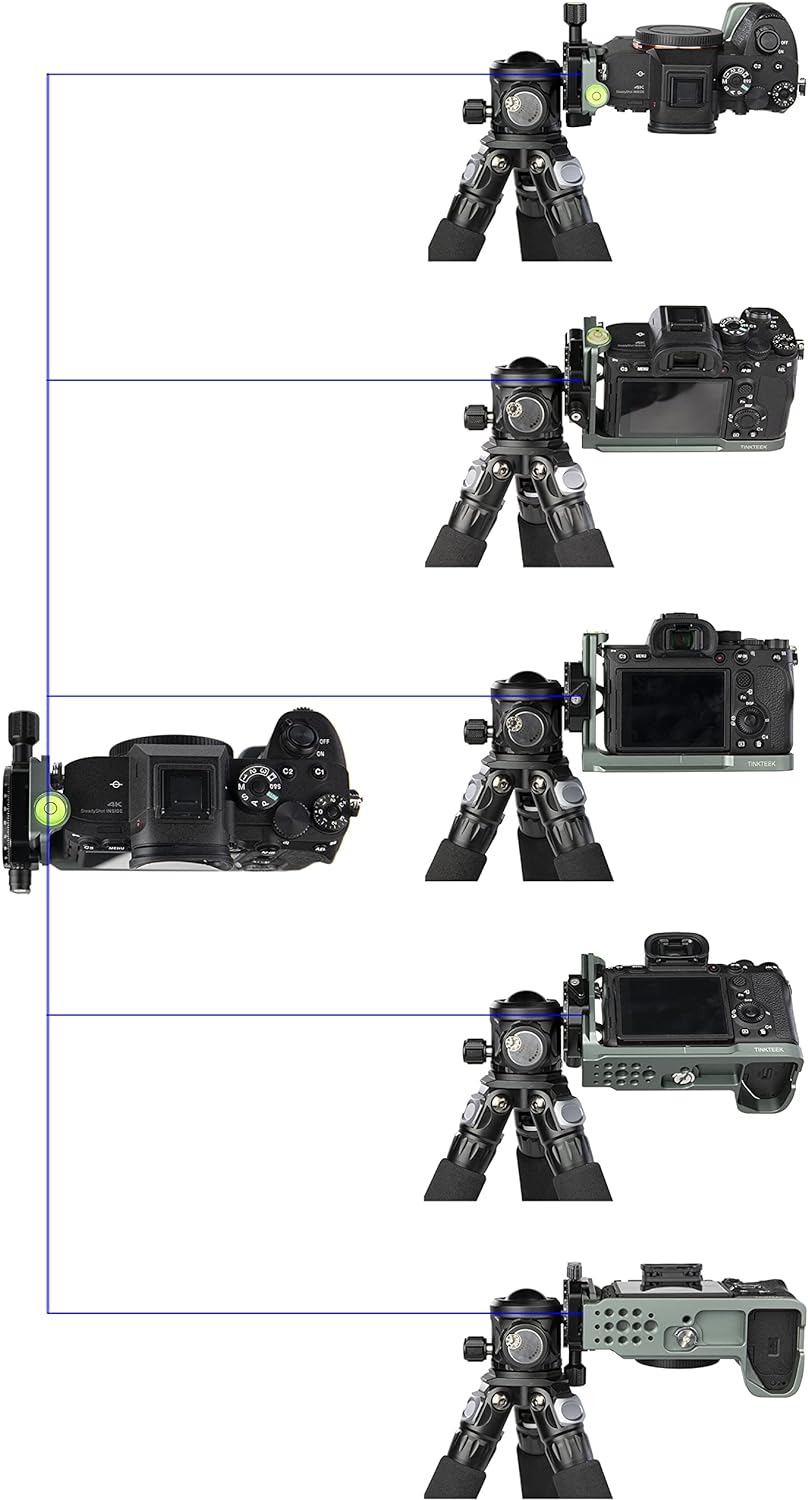 TINKTEEK Leaf Kamera L Winkel für A7R4 A7R IV A7RIV L Bracket Schnellwechselplatte L Halterung L Pla