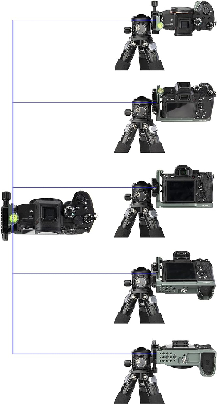 TINKTEEK Leaf Kamera L Winkel für A7R4 A7R IV A7RIV L Bracket Schnellwechselplatte L Halterung L Pla
