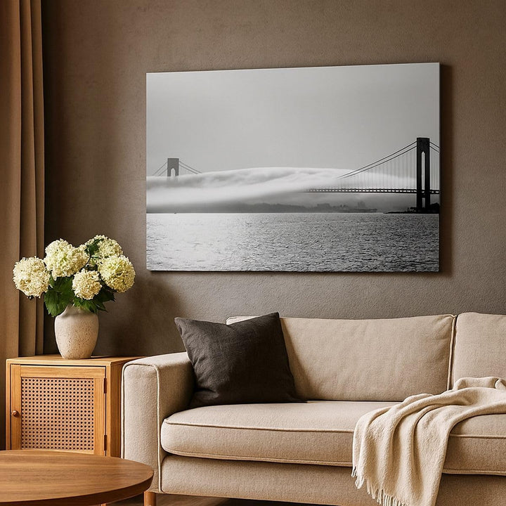 ARTTOR Bilder auf Leinwand Usa goldenes tor brücke Leinwandbild 70x50cm Wandbilder Dekoration Wohnzi