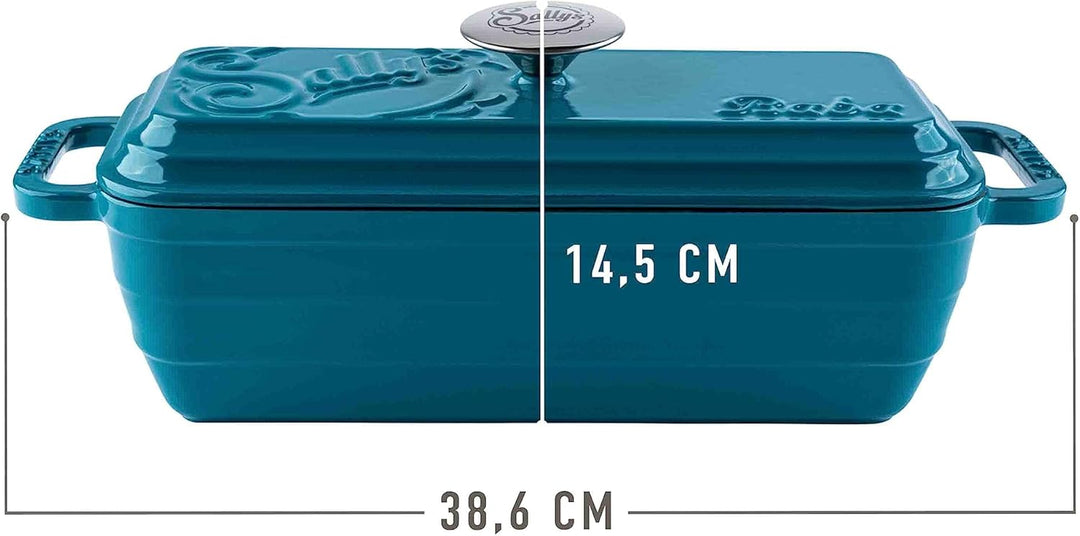 Sallys Gusseisen Brot- Backform Baba (Petrol), Petrol