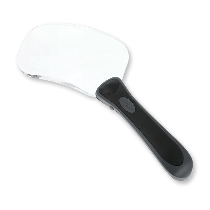 Carson Lighted RimFree 2x Handlupe mit LED, ergonomischem Griff und Linse im Rechteckformat (RM-77)