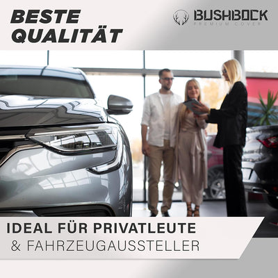 BUSHBOCK® Premium Autoabdeckung Indoor - Satin Schutzhülle Stoff - Abdeckplane Autoplane Autogarage