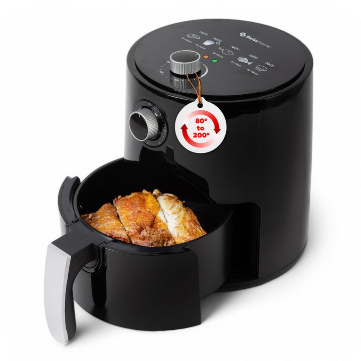 Z SwissHome PETIT - Heissluftfritteuse 2.5L 1200W - Temperatur 80-200°C - Timer 30 Min - Herausnehmb