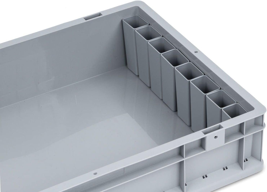 SuperSparSet 10x NextGen Einsatzkästen | HxBxT 20x9,1x6,7cm | 0,9 Liter | Grau | Einsatzkasten, Euro