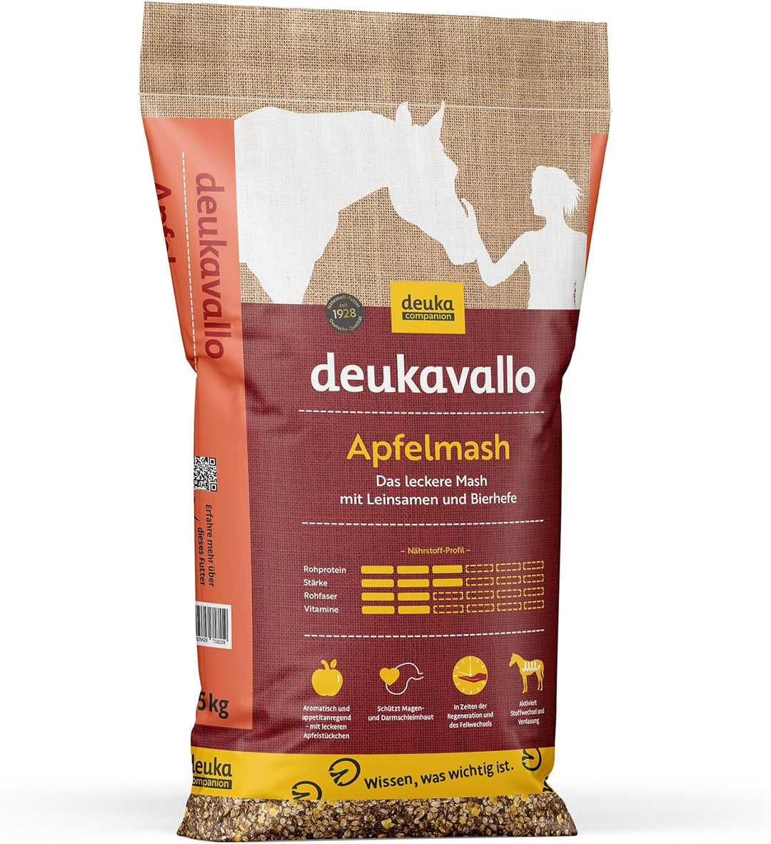 deukavallo Apfelmash 15 kg | Pferdefutter | mit Multivitamin-Komplex | aktiviert Stoffwechsel | verd