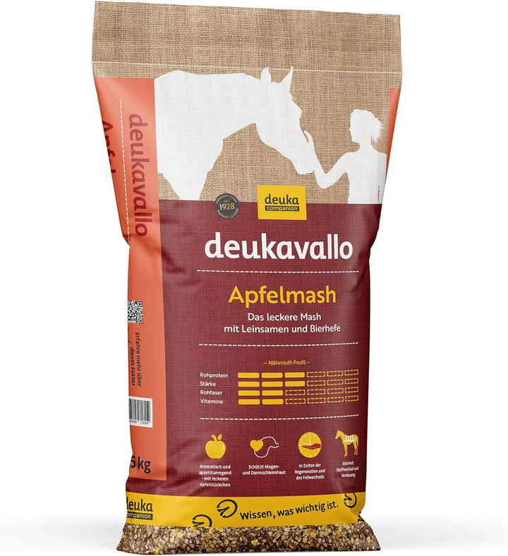 deukavallo Apfelmash 15 kg | Pferdefutter | mit Multivitamin-Komplex | aktiviert Stoffwechsel | verd