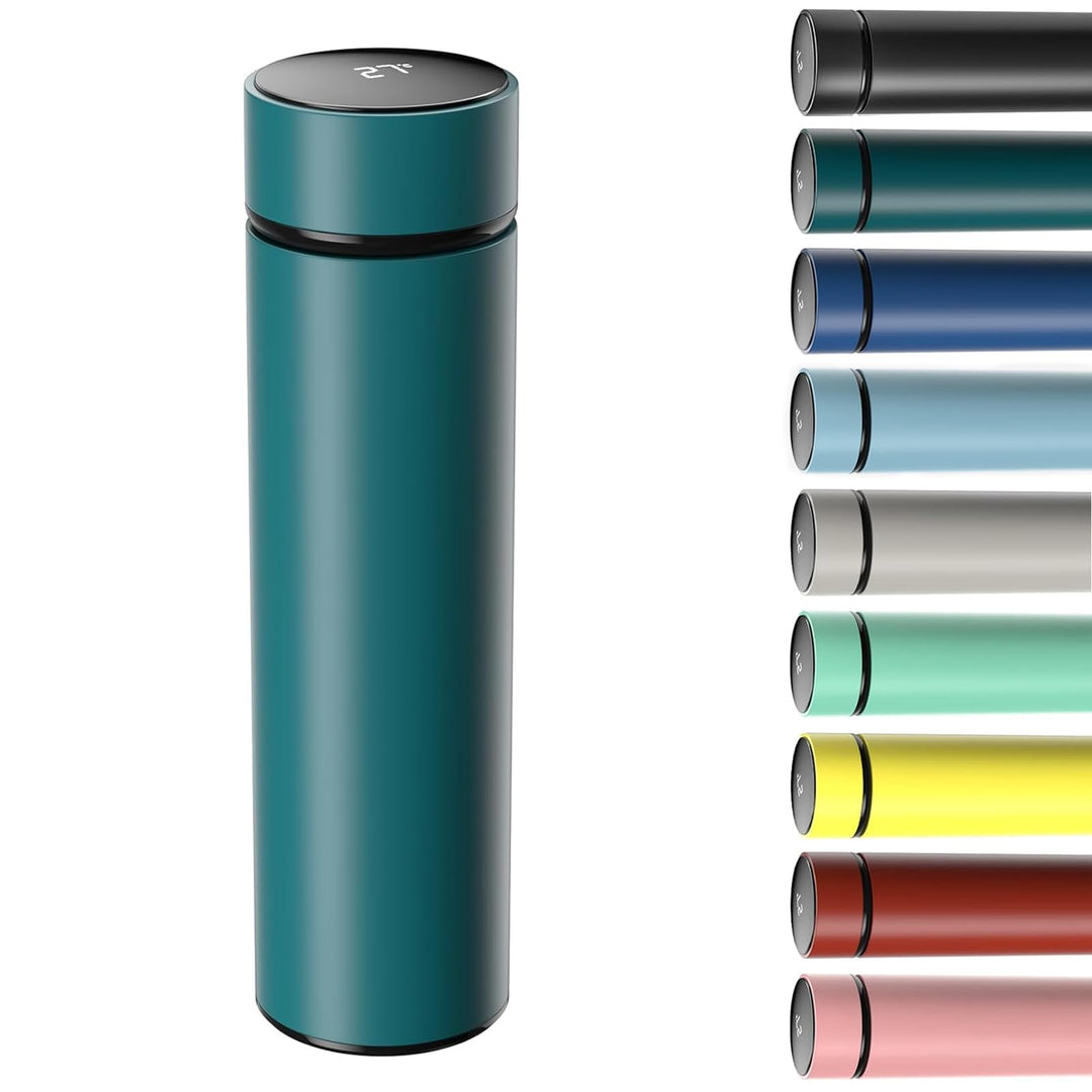 Homealexa 500ml Thermosflasche, Vakuum Isolierbecher Trinkflasche aus 304 Edelstahl, LED-Touchscreen