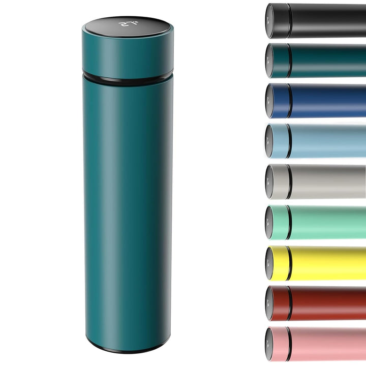 Homealexa 500ml Thermosflasche, Vakuum Isolierbecher Trinkflasche aus 304 Edelstahl, LED-Touchscreen