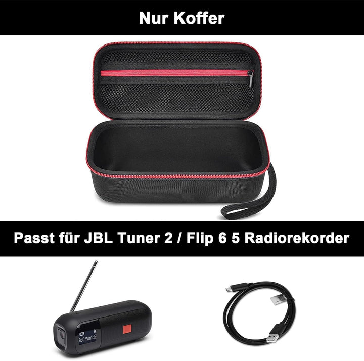 Tragetasche für JBL Tuner 2/3, Flip 6, Flip 5, Essential 2 Bluetooth Box - Tragbarer Lautsprecher Ha