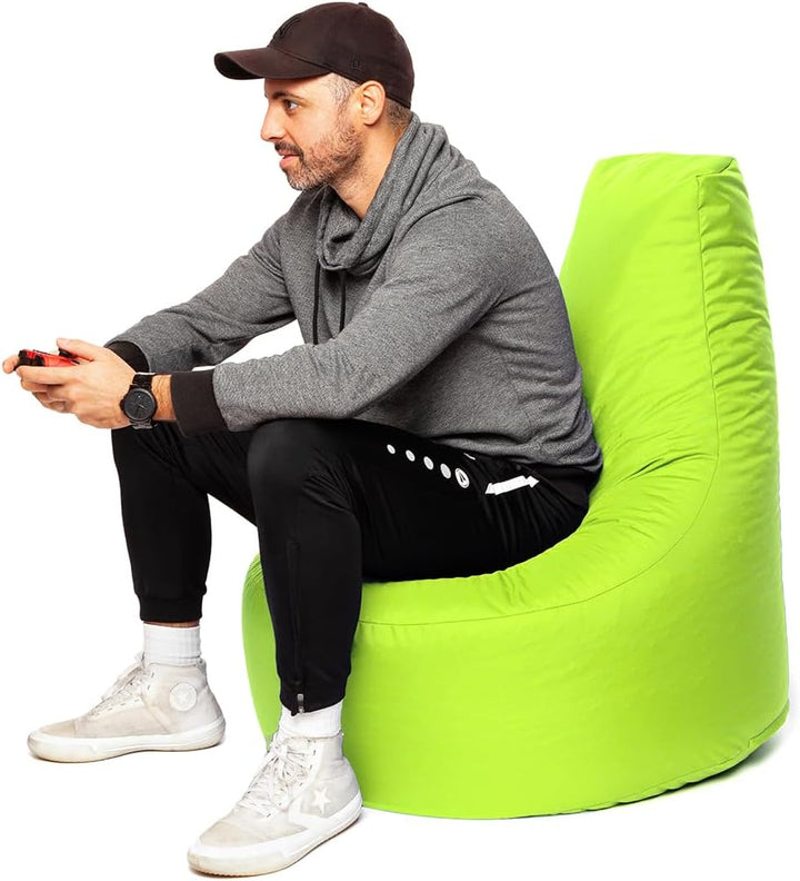 PATCH HOME Gamer Sessel mit Reissverschluss Lounge Kissen Sitzsack Sitzkissen Bean Bag In & Outdoor