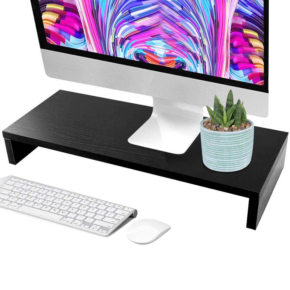 Monitorständer aus Holz, 1 Etage, moderner Monitorständer aus Holz, für PC-Bildschirm, TV, Notebook,