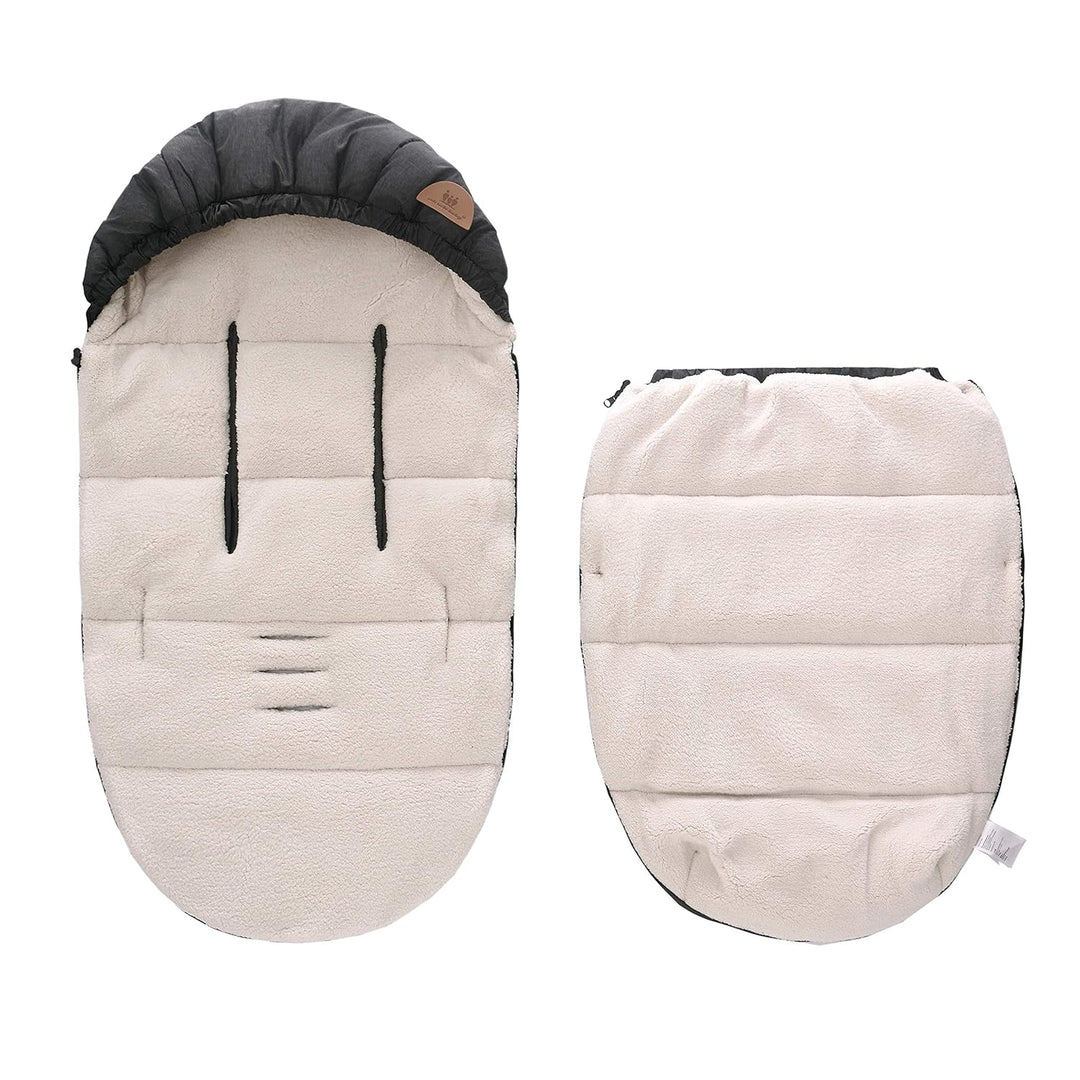 Fusssack Babyschale für Kinderwagen Buggy Universal Winter Baby, Schwarz