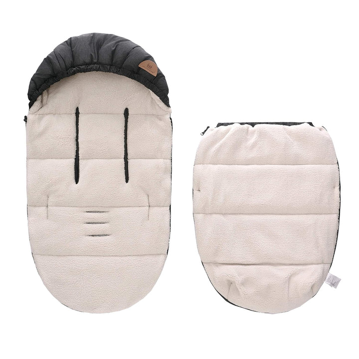 Fusssack Babyschale für Kinderwagen Buggy Universal Winter Baby, Schwarz