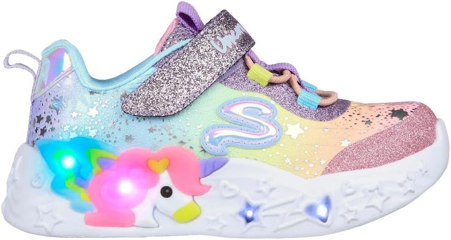 Skechers Mädchen Unicorn Dreams Sneaker 21 EU Purple Textile Multi Trim, 21 EU Purple Textile Multi