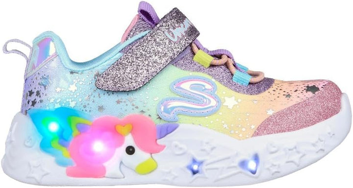Skechers Mädchen Unicorn Dreams Sneaker 21 EU Purple Textile Multi Trim, 21 EU Purple Textile Multi