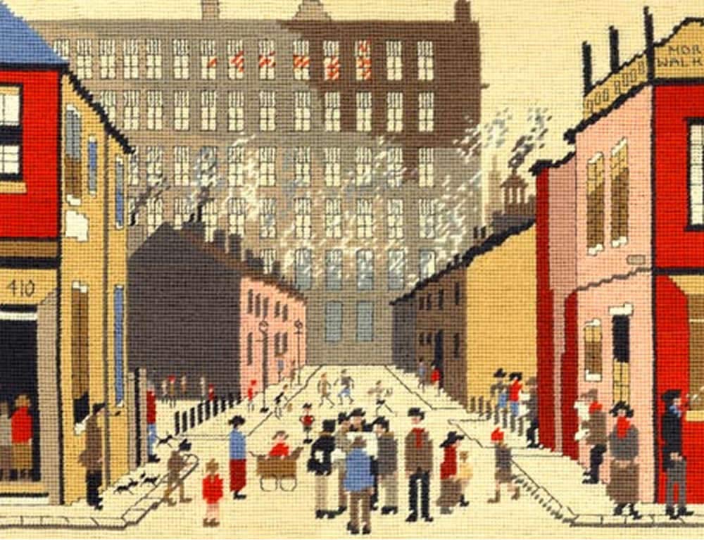 Bothy Threads Kreuzstich-Set Strassenszene, 38x28cm, TLC9, Zählmuster