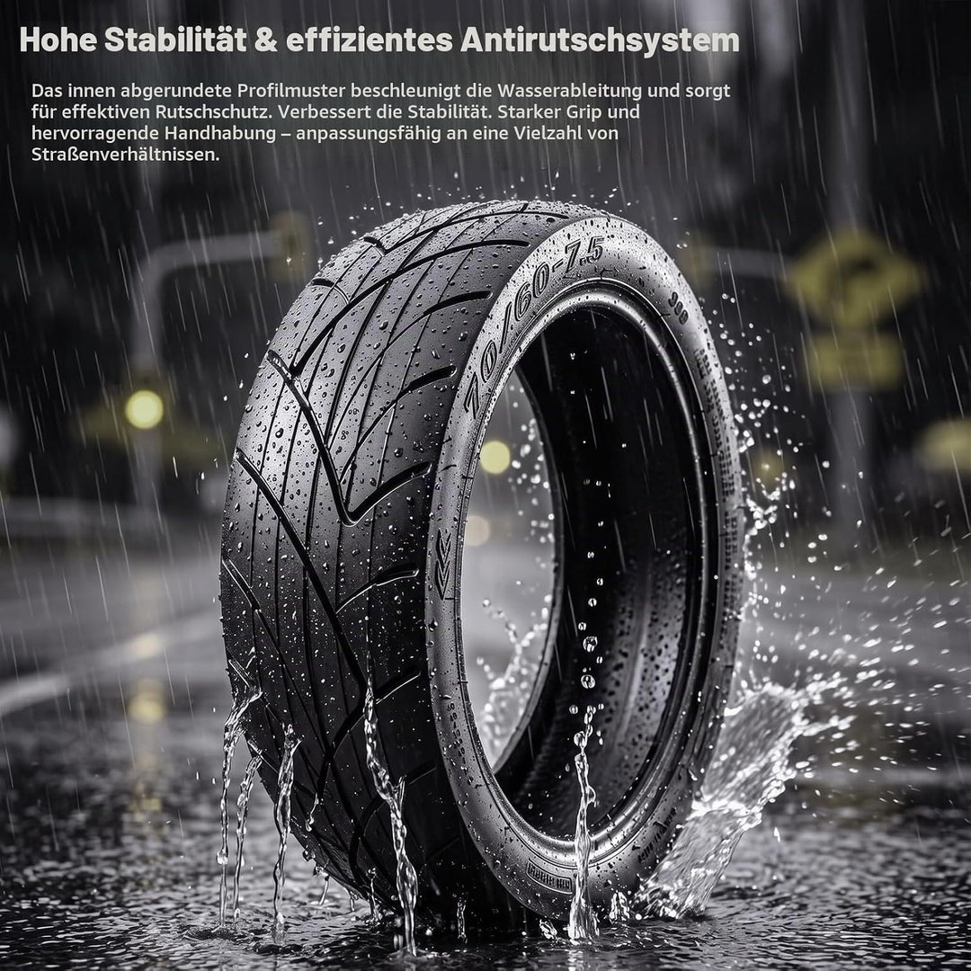 70/60-7.5 Reifen Tubeless für Segway Ninebot MAX G3 E Scooter Vakuumreifen | 11 Zoll Selbstheilender