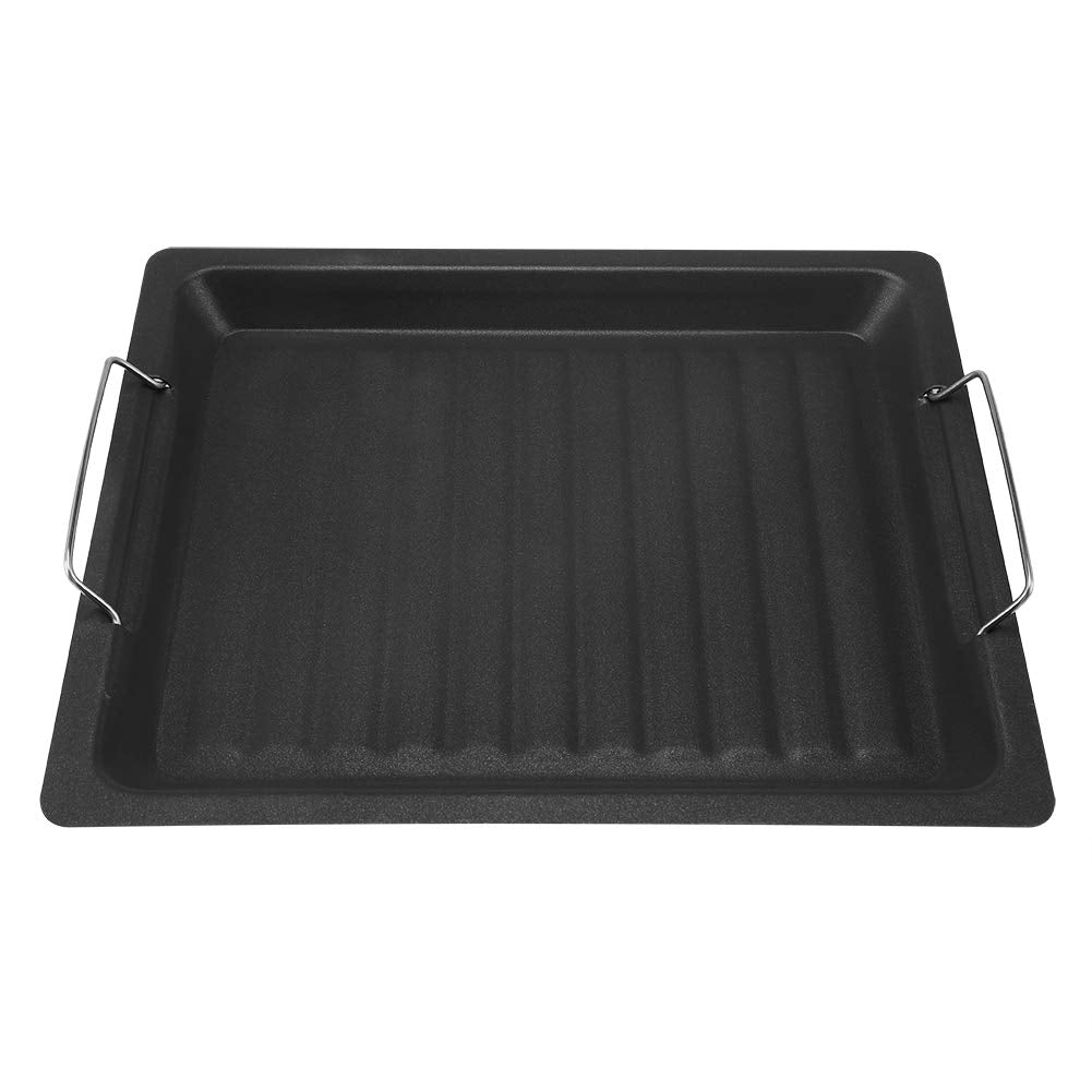 Barbecue Plate Stainless Steel Griddle Pan Non-Stick Frying Pot for Pancakes Portable Flat Grill Coo