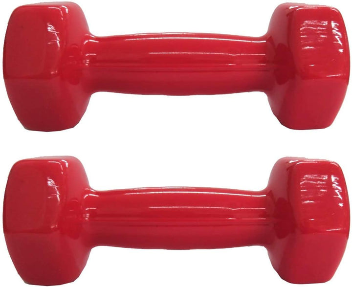 Lupex Shop Lenkergewichte mit PVC-Beschichtung, rutschfest, 1 Paar Hanteln von 5 - 10 - 15 - 20 kg,