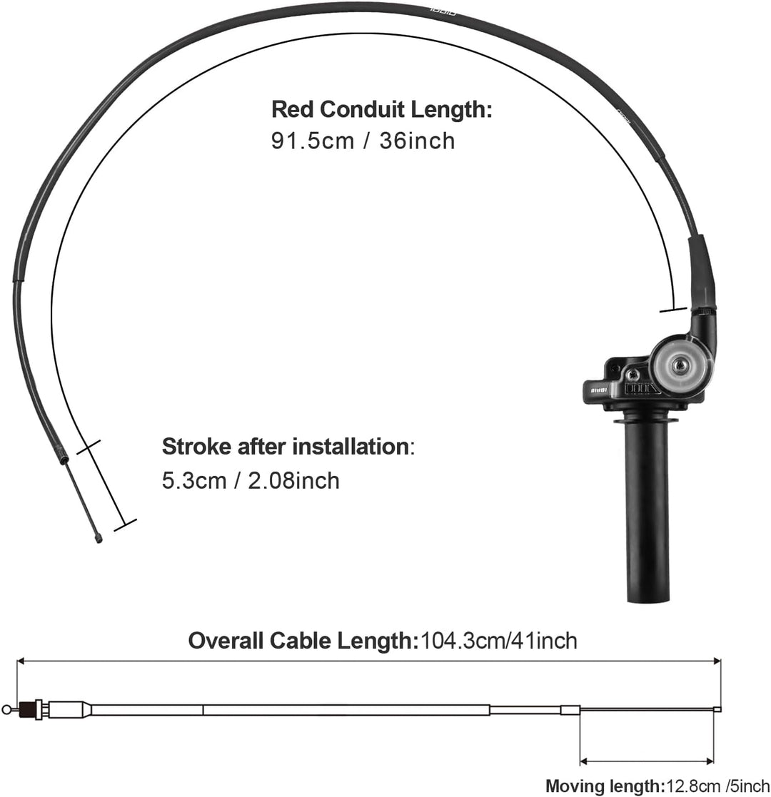 Nibbi Schnellgasgriff Handle 1 Aluminium Ribbon Kabel Handle Kit, Das Einen Gashebel, Einen Gasgriff