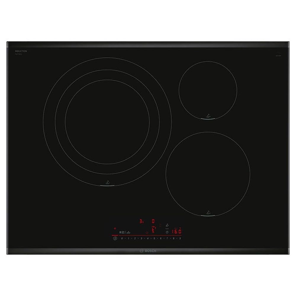 BOSCH Induktionskochfeld, 70 cm, Serie 6, 3 Kochzonen, Elektronik DirectSelect, PerfectFry Plus, Hom