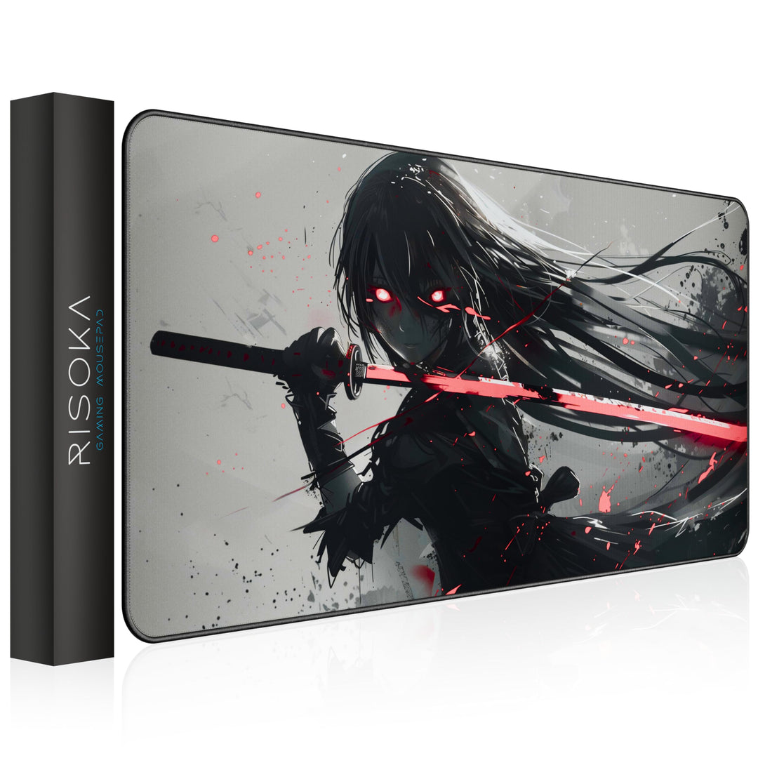 XXL Gaming Mauspad 900x400 - Vernähte Kanten & wasserabweisend - Anime Mousepad für Gamer & Büro - g