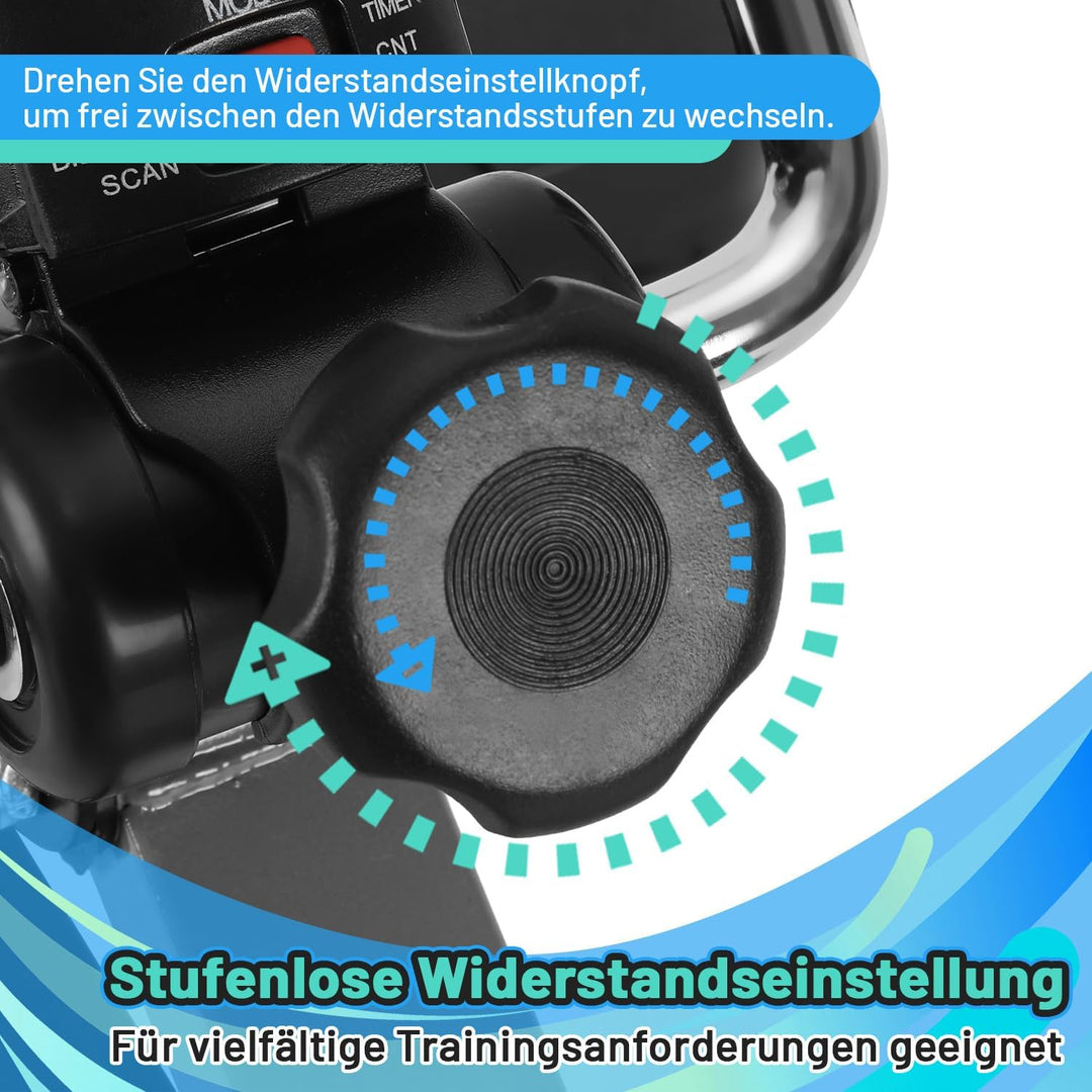 Mini Heimtrainer Beintrainer mit LCD-Monitor, Faltbar, Arm- und Beintrainer Fitnessgerät für Zuhause