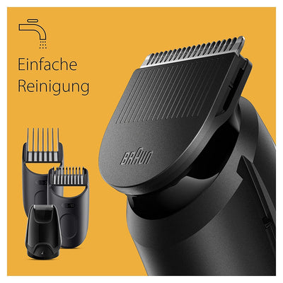 Braun Barttrimmer, Trimmer/Haarschneider Herren, Haarschneidemaschine mit ultrascharfer Klinge, 40 L