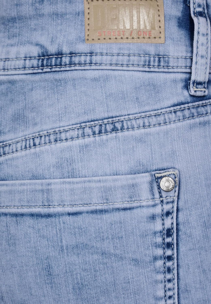 Street One Damen Jeanshose Slim und High Style Denim York 2-knopf 49_59 25W / 32L Heavy Indigo Bleac