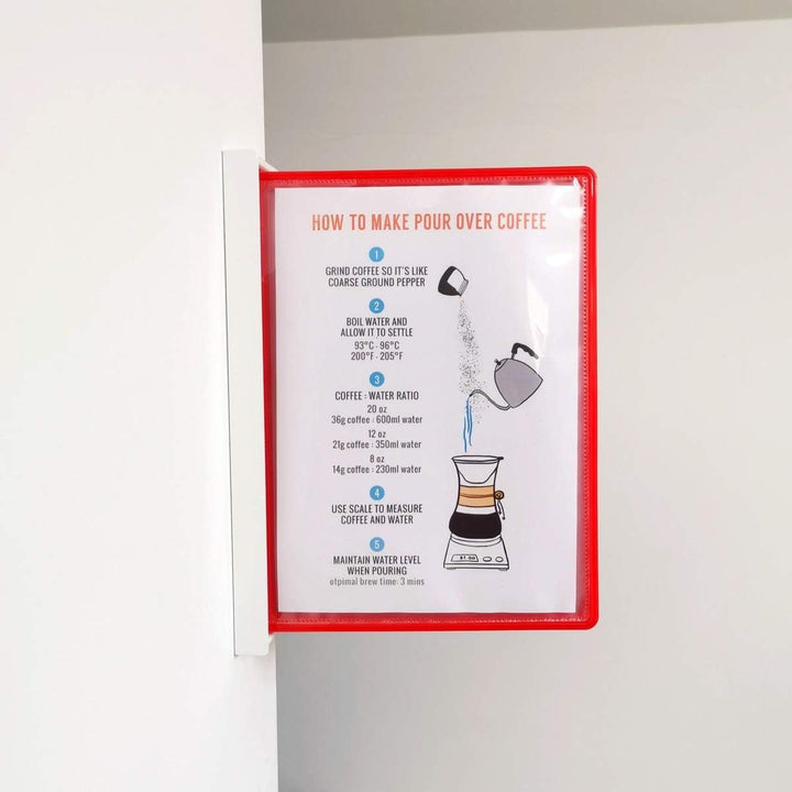 Leviatan Sichttafel Panel A4, PP 10er Packung, Rot Panel rote, Panel rote