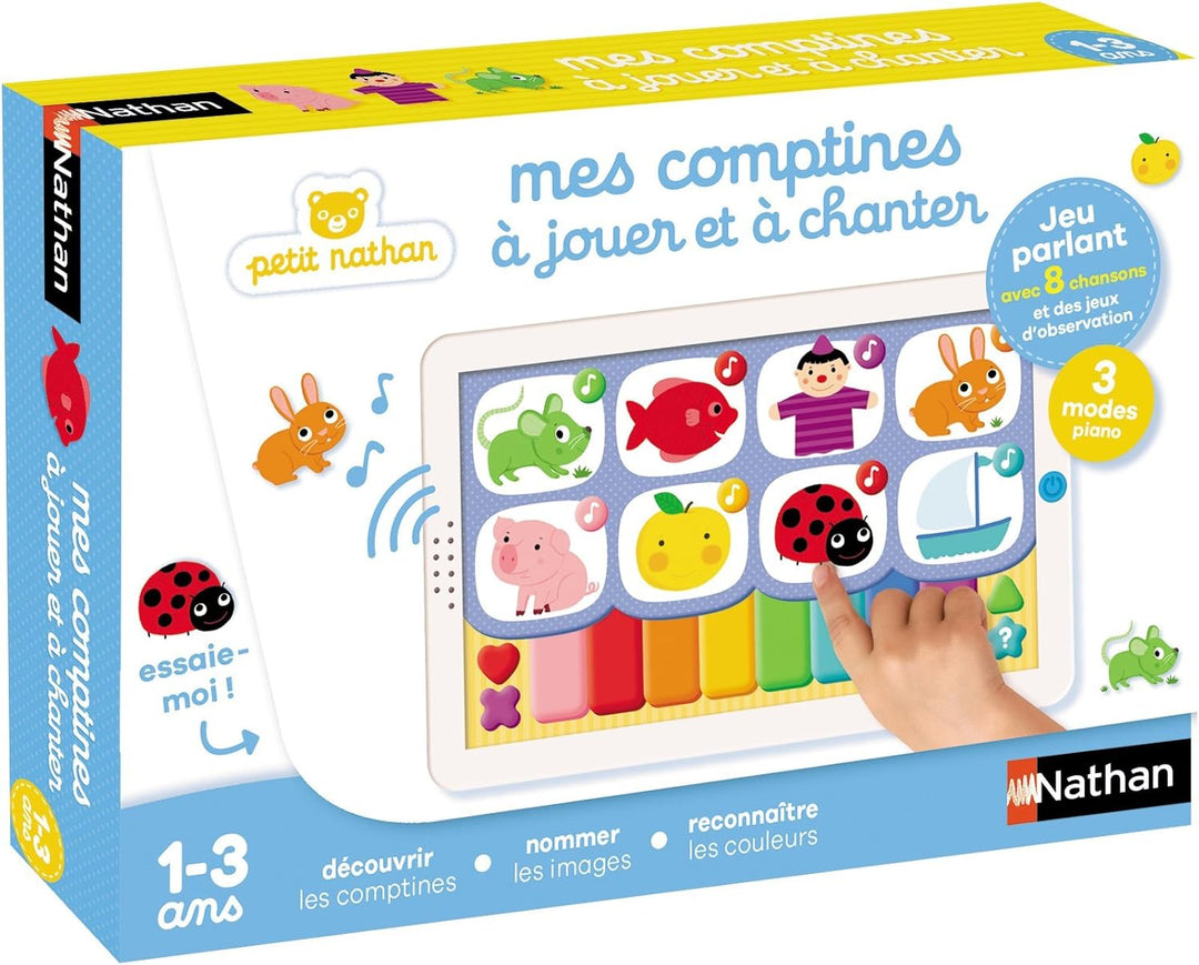 Nathan - Meine Comptine zum Spielen und Singen – Lernen von Kinderliedern, Bildern, Farben – Elektro