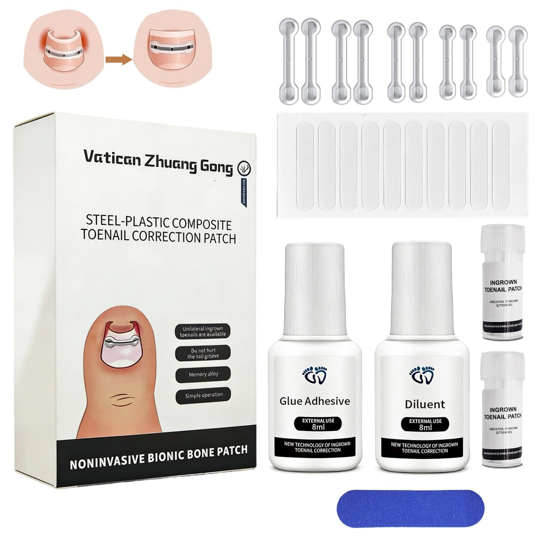 Eingewachsene Zehennägel Werkzeug Set, Nagel-korrekturspange, Zehennägel Korrektur Patch, Nagelspang