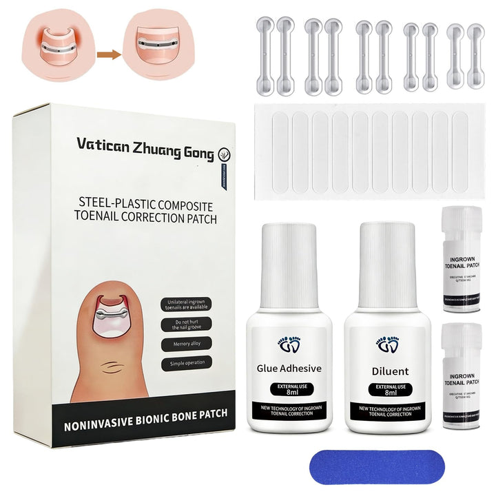 Eingewachsene Zehennägel Werkzeug Set, Nagel-korrekturspange, Zehennägel Korrektur Patch, Nagelspang