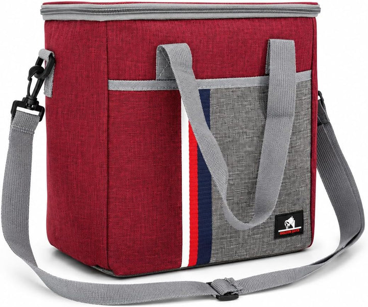 Kühltasche 31x20x27 cm - Grosse Isoliertasche - Inklusive 2 Kühlakkus - Oxford 600D - Camping - Pick