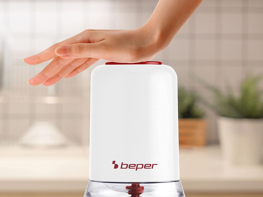 Beper - Universal-Zerkleinerer mit doppelter Klinge für gleichmässiges Mahlen und Zerkleinern, Stahl