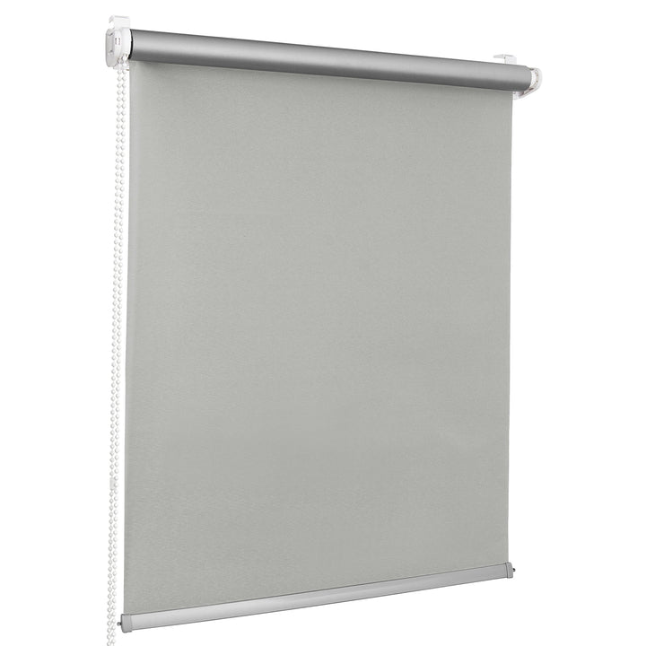 ROLLMAXXX Thermo Verdunkelungsrollo Klemmfix ohne Bohren (100 x 215 cm, Hellgrau) 100 x 215 cm Hellg