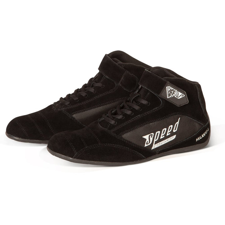 Speed Racewear Speed Kartschuhe schwarz Premium Kartschuh Modell Titan 43 EU Schwarz, 43 EU Schwarz