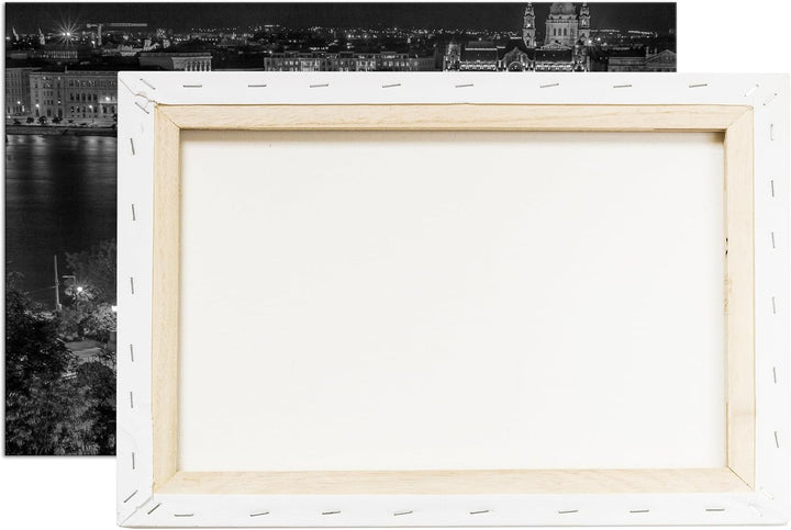 deyoli Kettenbrücke in Budapest Effekt: Schwarz/Weiss Format: 80x60 als Leinwand, Motiv fertig gerah