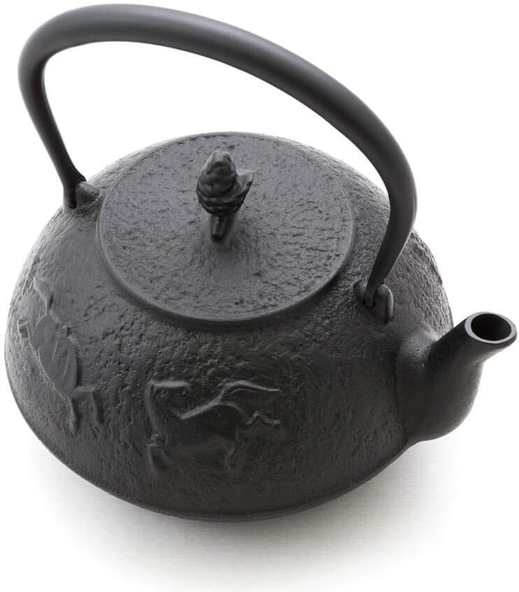 Iwachu Tetsubin Gusseisen, Teekessel Gusseisen Schwarz Uma, 1,5 L Handarbeit. Elektroherd und Gasher