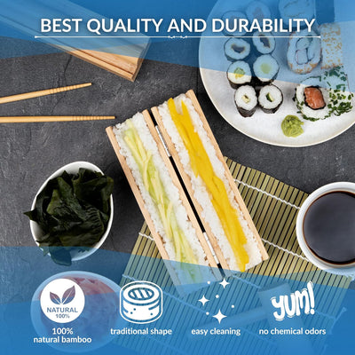 Sushi Maker Set-Sushi Set zum Selber Machen - Sushi Roller Bazooka -Sushi Kit -Bambusmatte Rollmatte