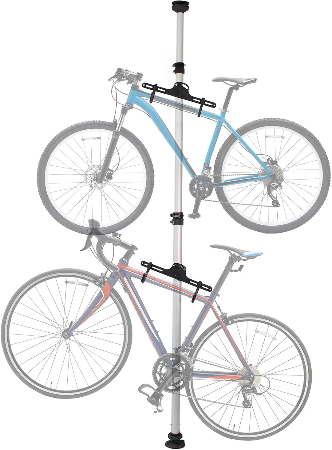 Wiltec Teleskop Fahrradhalter für 2 Räder je 20kg 160-340cm, Fahrradständer platzsparend, Hängesyste